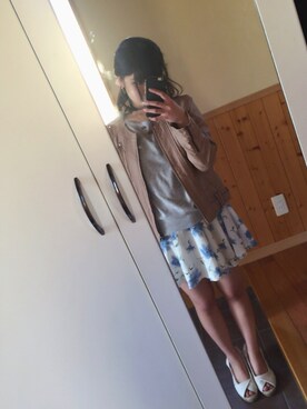 「present（プレゼント）のアイテム（イヤリング）」を使った、Mstyleさん（レディース・157cm）の春コーディネート