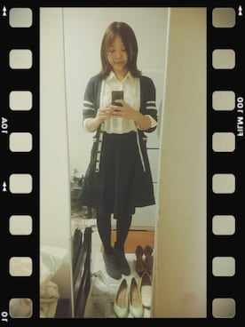 「とろみシャツ」｜「アイテム（ブーツ）」を使った、夏さん（レディース・164cm）の冬コーディネート