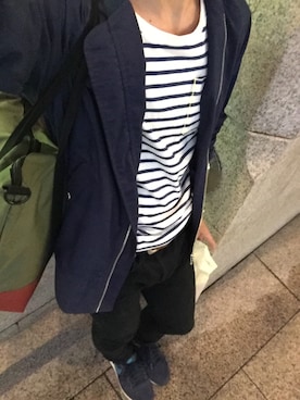 「GU（ジーユー）の（GU）スキニーフィットジーンズ（MEN ⁄ ジーンズ）」を使った、kさん（メンズ・160cm）の秋コーディネート