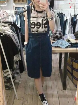 「Pop upの短版背心（ベスト、ホワイト系）」を使った、⭐⭐⭐sunny⭐⭐⭐さん（レディース・160cm）の夏コーディネート