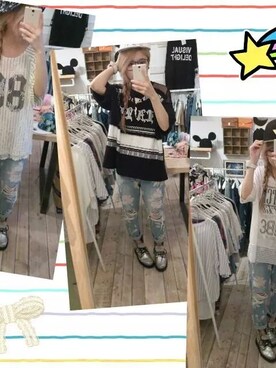 「Pop upのアイテム（デニムパンツ、ブルー系）」を使った、⭐⭐⭐sunny⭐⭐⭐さん（レディース・160cm）の秋コーディネート