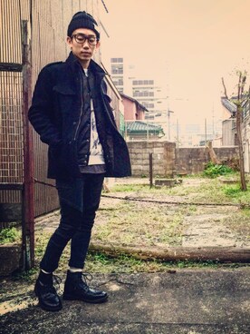 「エムエーワン」｜「アイテム（ダウンジャケット/コート）」を使った、うっしーさん（メンズ・167cm）の春コーディネート