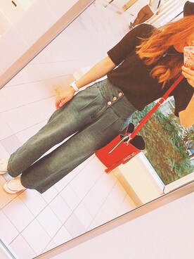 「VENCE（ヴァンス）のアイテム（パンツ）」を使った、nariさん（レディース・160cm）の秋コーディネート