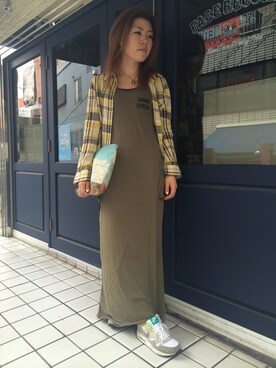 Avirex アビレックス レディース チェック カリフォルニア 刺繍シャツを使ったレディース人気ファッションコーディネート Wear