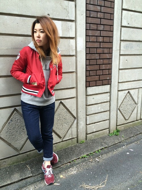 Chihiro Avirexのスタジャンを使ったコーディネート Wear