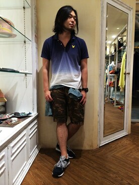 「SETTING CRACKS（セッティングクラックス）のアイテム（トップス）」を使った、Masudaさん（メンズ・177cm）の春コーディネート