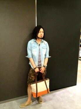「SETTING CRACKS（セッティングクラックス）のアイテム（トップス）」を使った、Masudaさん（メンズ・177cm）の春コーディネート