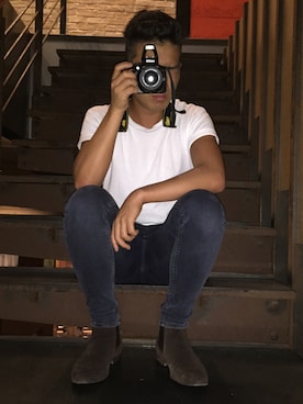 「COMMON PROJECTS（コモンプロジェクト）のアイテム（ブーツ）」を使った、louissy_さん（メンズ・173cm）の春コーディネート