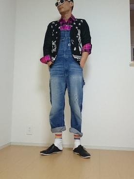 「アイテム（バレエシューズ）」を使った、⑧④さん（メンズ・178cm）の冬コーディネート