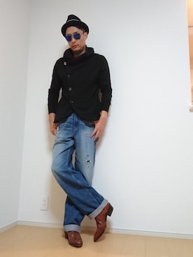 「HYSTERIC GLAMOUR（ヒステリックグラマー）のアイテム（オールインワン・サロペット）」を使った、⑧④さん（メンズ・178cm）の春コーディネート