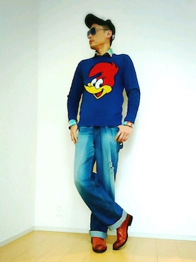 「HYSTERIC GLAMOUR（ヒステリックグラマー）のアイテム（オールインワン・サロペット）」を使った、⑧④さん（メンズ・178cm）の春コーディネート