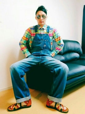 「HYSTERIC GLAMOUR（ヒステリックグラマー）のアイテム（オールインワン・サロペット）」を使った、⑧④さん（メンズ・178cm）の春コーディネート