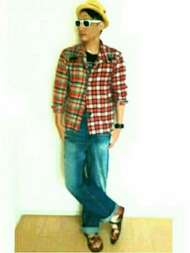 「HYSTERIC GLAMOUR（ヒステリックグラマー）のアイテム（つなぎ/オールインワン）」を使った、⑧④さん（メンズ・178cm）の春コーディネート