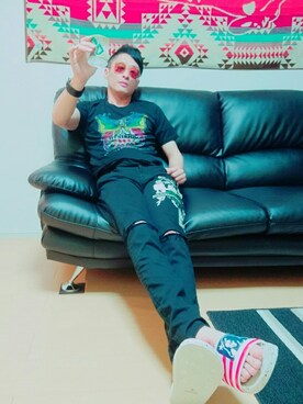 「HYSTERIC GLAMOUR（ヒステリックグラマー）のアイテム（食器/キッチン）」を使った、⑧④さん（メンズ・178cm）の春コーディネート