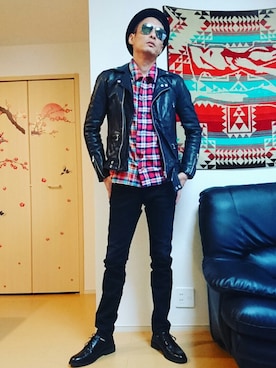 「AlexanderLeeChang（アレキサンダーリーチャン）のアイテム（シャツ/ブラウス）」を使った、⑧④さん（メンズ・178cm）の秋コーディネート