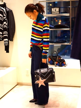 「DIESEL（ディーゼル）のアイテム（ニット/セーター）」を使った、まおさん（レディース・157cm）の冬コーディネート