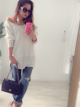 「アイテム（ファッション雑貨）」を使った、Yumieさん（レディース・158cm）の春コーディネート