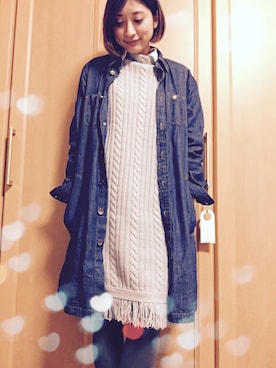 「costco」｜ゆりみつさん（レディース・154cm）の冬コーディネート