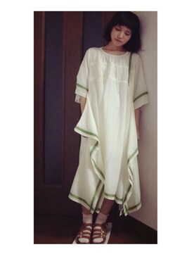 「AS KNOW AS」｜「アイテム（サンダル）」を使った、ﾐﾔﾓｺﾝﾍﾟｲﾄｳさん（レディース・156cm）の夏コーディネート