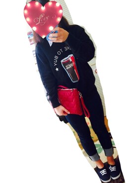 「H&M（エイチ・アンド・エム）のスニーカー（スニーカー、その他）」を使った、mzさん（レディース・156cm）の春コーディネート