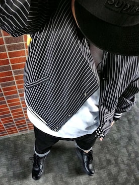 「グラフィックＴ」｜「アイテム（その他アウター）」を使った、NurseManさん（メンズ・175cm）の秋コーディネート