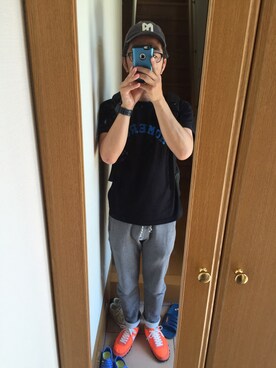 「黒Tシャツ」｜shunさん（メンズ・169cm）の春コーディネート