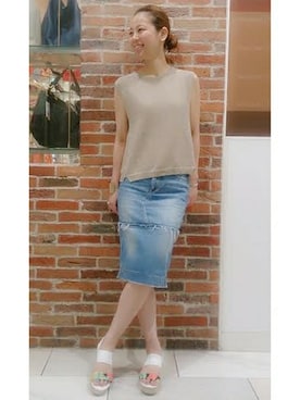 Le Talon 町田店スタッフさん（レディース・160cm）の夏コーディネート