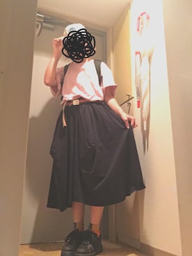 「school」｜「アイテム（キャップ）」を使った、とりさん（レディース・165cm）の春コーディネート