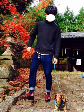 「アイテム（キーケース/キーアクセサリー）」を使った、KAZUさん（メンズ・173cm）の秋コーディネート