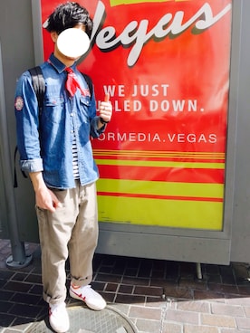 「海外」｜「アイテム（アクセサリー）」を使った、KAZUさん（メンズ・173cm）の春コーディネート