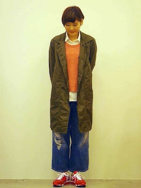 「PATRICK（パトリック）のアイテム（ステンカラーコート）」を使った、LB_AOYAMAさん（レディース・161cm）の春コーディネート