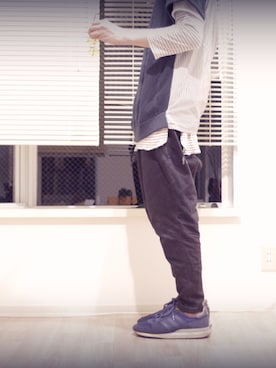 「SHAREEF（シャリーフ）のアイテム（パンツ）」を使った、Yuto Ikedaさん（メンズ・173cm）の夏コーディネート