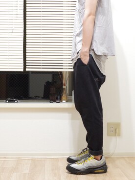 「SHAREEF（シャリーフ）のアイテム（パンツ）」を使った、Yuto Ikedaさん（メンズ・173cm）の夏コーディネート