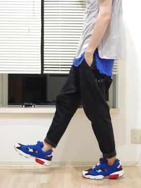 「SHAREEF（シャリーフ）のアイテム（パンツ）」を使った、Yuto Ikedaさん（メンズ・173cm）の夏コーディネート