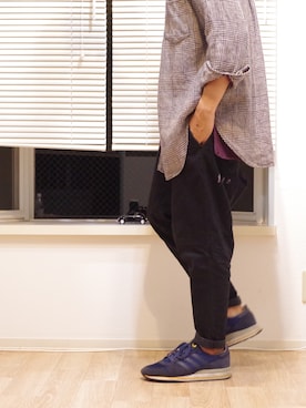 「SHAREEF（シャリーフ）のアイテム（パンツ）」を使った、Yuto Ikedaさん（メンズ・174cm）の秋コーディネート