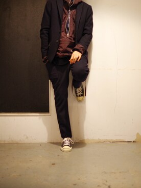 「WHITE LINE（ホワイトライン）のアイテム（ジャケット/アウター）」を使った、Yuto Ikedaさん（メンズ・174cm）の秋コーディネート