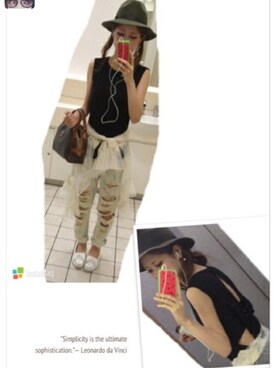 「Denim & Supply Ralph Lauren（デニムアンドサプライラルフローレン）のアイテム（Denim pants、ブルー系）」を使った、anderさん（レディース・158cm）の夏コーディネート