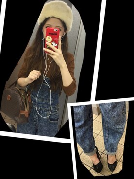 「CELINE（セリーヌ）のアイテム（Handbag、ブラウン系）」を使った、anderさん（レディース・158cm）の秋コーディネート
