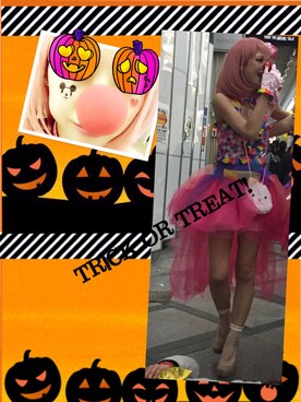 「whatのアイテム（Skirt、ピンク系）」を使った、anderさん（レディース・158cm）の秋コーディネート