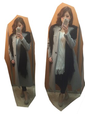 「ルースハウスのアイテム（Others、ブラック系）」を使った、anderさん（レディース・158cm）の冬コーディネート