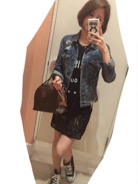 「CELINE（セリーヌ）のアイテム（Handbag、ブラウン系）」を使った、anderさん（レディース・158cm）の春コーディネート