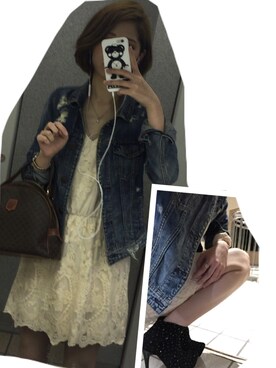 「rienda（リエンダ）のアイテム（One piece dress、ベージュ系）」を使った、anderさん（レディース・158cm）の春コーディネート
