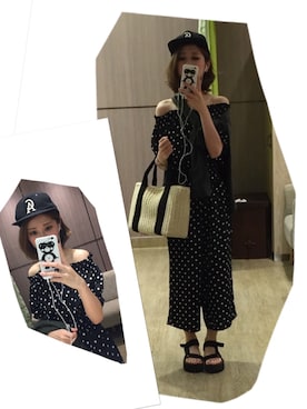 「ZARA（ザラ）のアイテム（Shirts、グリーン系）」を使った、anderさん（レディース・158cm）の夏コーディネート