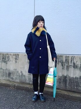 「STABILIZER（スタビライザー）のアイテム（ジャケット/アウター）」を使った、mamiさん（レディース・157cm）の冬コーディネート