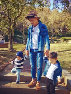 「子供服」｜「アイテム（モカシン/デッキシューズ）」を使った、teekyさん（メンズ・170cm）の秋コーディネート