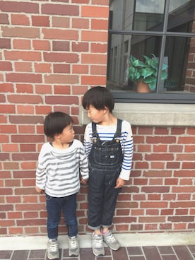 「ＧＷ」｜「アイテム（オールインワン・サロペット）」を使った、Hina.A☺︎さん（キッズ・157cm）の春コーディネート