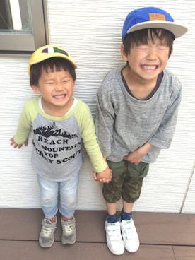 「NEEDLE WORK SOON（ニードルワークスーン）のアイテム」を使った、Hina.A☺︎さん（キッズ・157cm）の春コーディネート