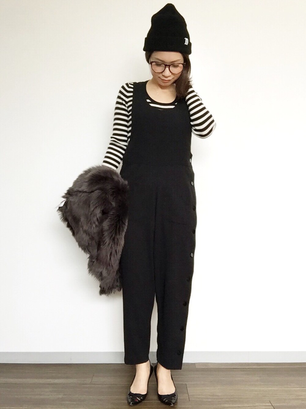 「D-fes vol.4、チビーズ✳︎、服バカ、WEAR HALLOWEEN 2015、ブラック、仮装、サロペット、ボーダー」｜「oran'geのアイテム（その他、オレンジ系）」を使った、kanaさん（レディース・154cm）の秋コーディネートの1枚目の写真