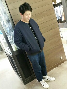 「N.HOOLYWOOD」｜「アイテム（ブルゾン）」を使った、yoshidaaaaaさん（メンズ・178cm）の秋コーディネート