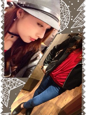 「仕事コーデ」｜「アイテム（ライダースジャケット）」を使った、chan.aiさん（レディース・166cm）の秋コーディネート